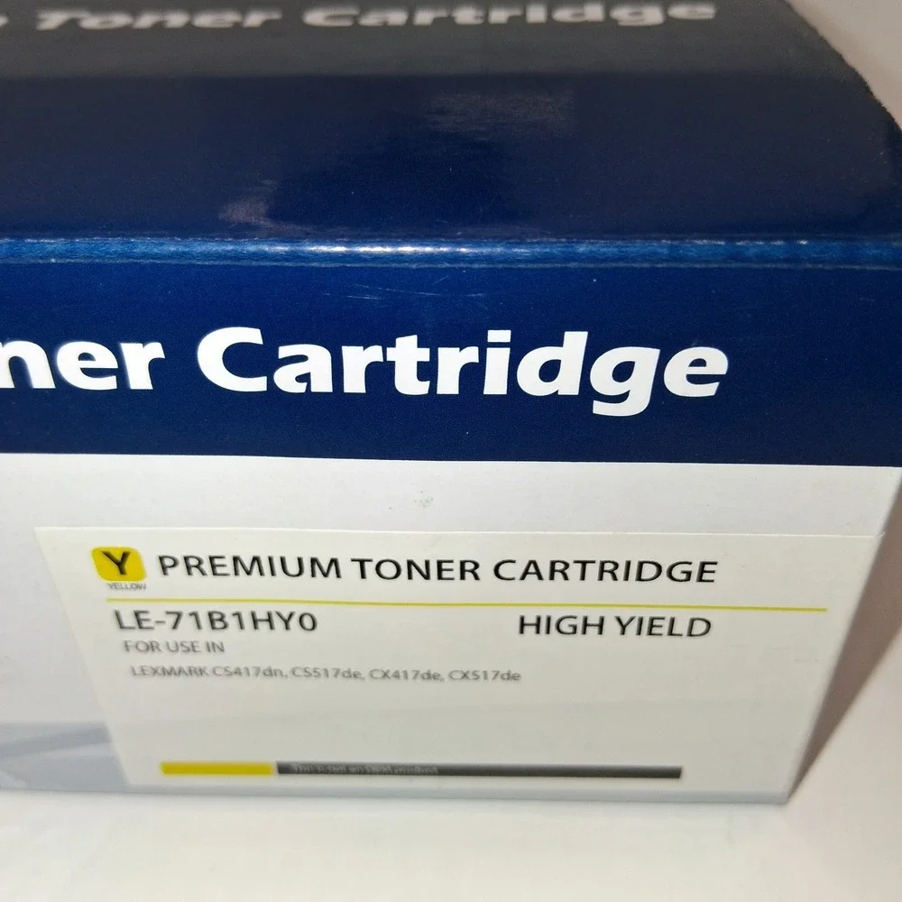 Lexmark CS417 CS517 CX417 CX517 High Yield Yellow Toner 3.5K 71B0H40 71B1HY0